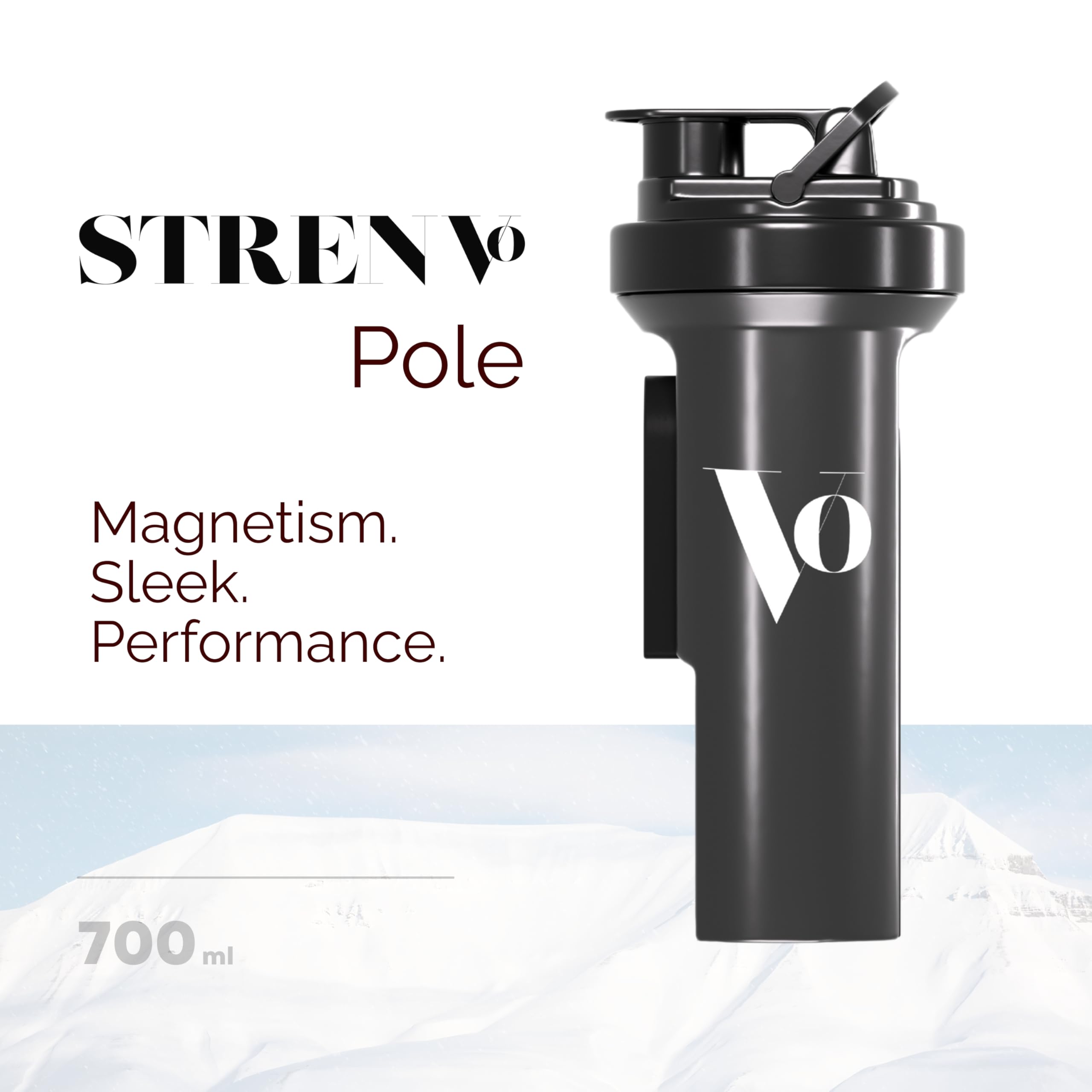 Strenvo Mag Shaker Bottle 24oz capacity supports longer gym sessions