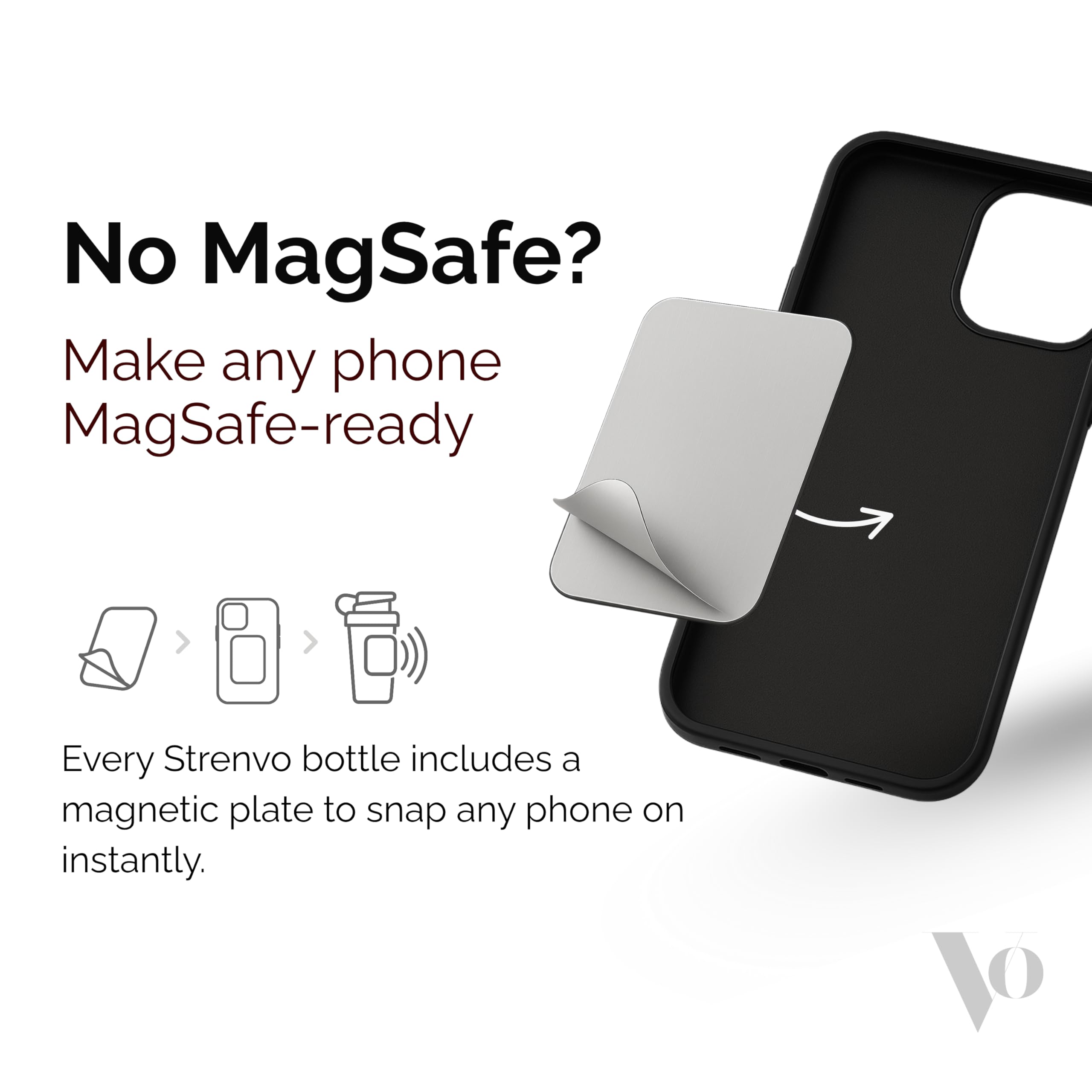 Strenvo Mag Shaker Bottle hands-free stand keeps timers visible