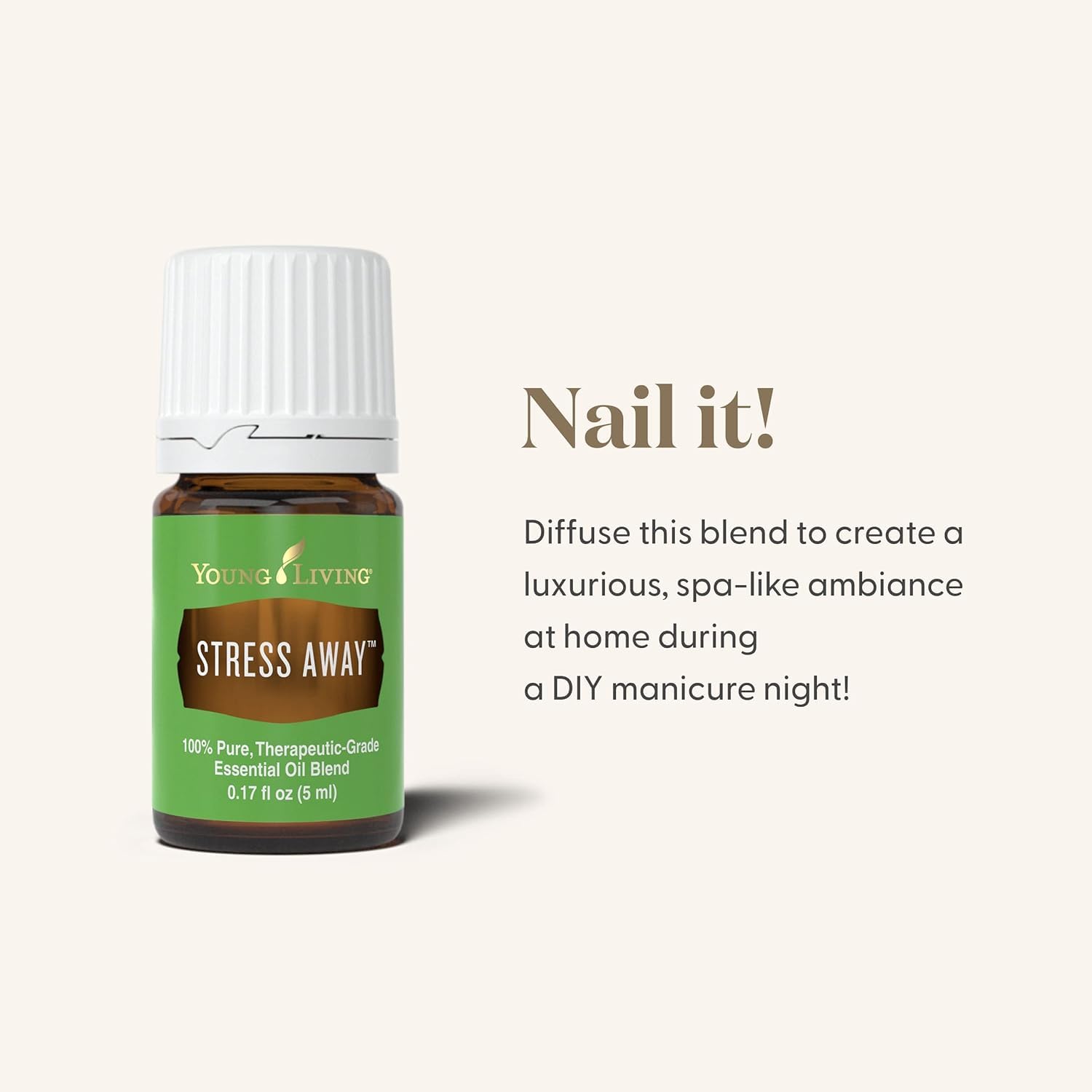 Young Living Stress Away routine supports unwinding after work with aromatic calm.