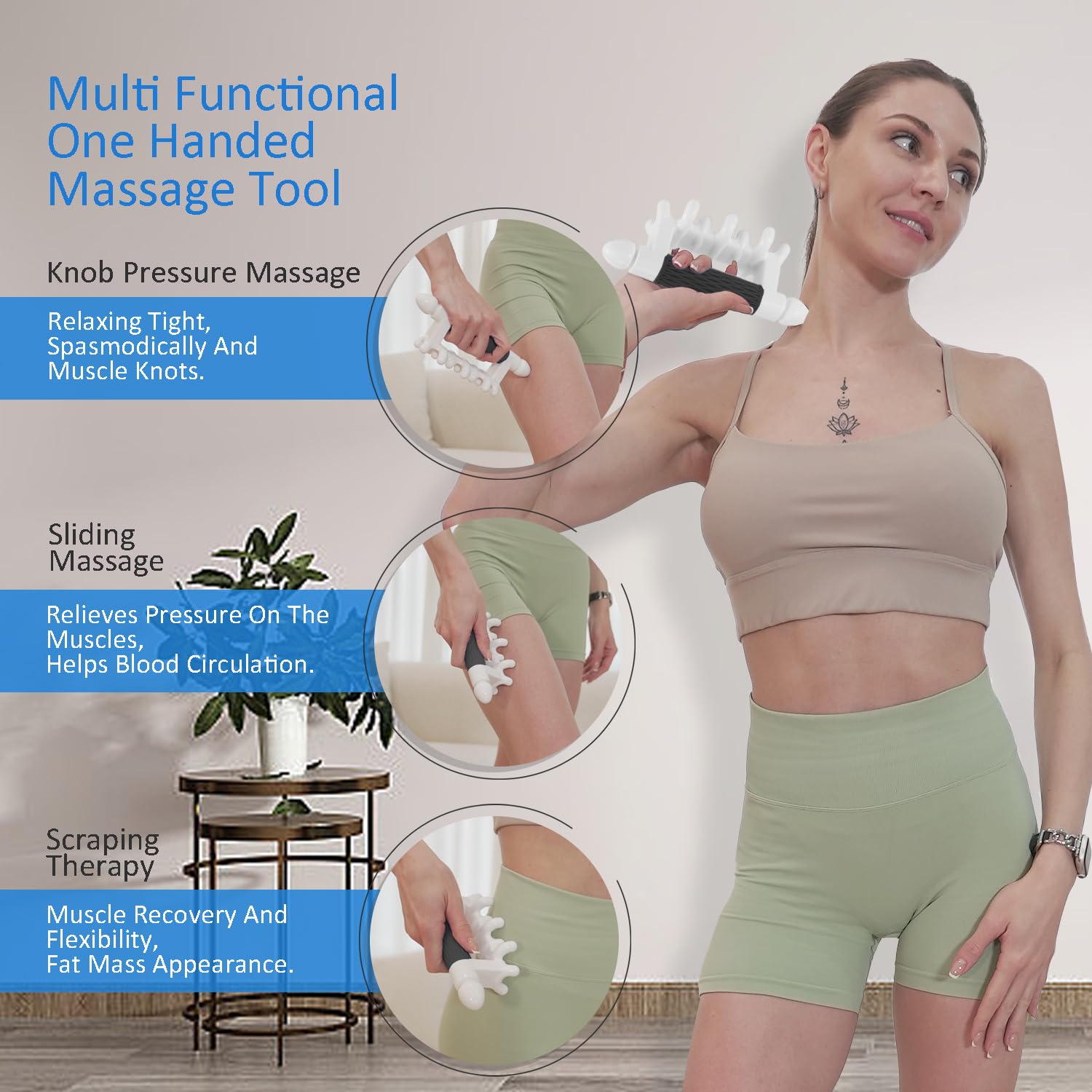 Strict fascia massage tool for lower back relief and improved circulation.