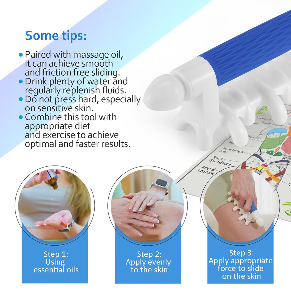 Strict fascia massage tool targets the lower back to ease knots.