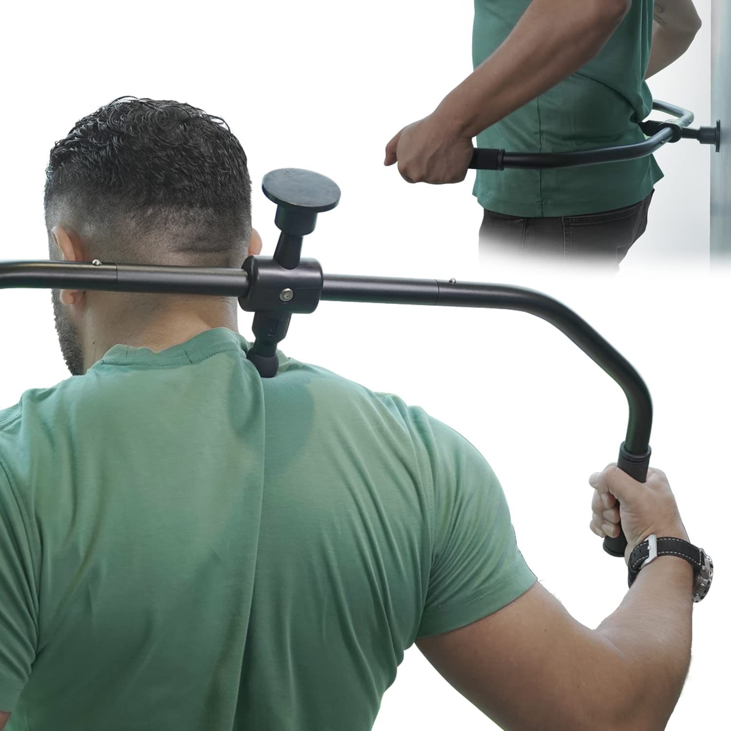 Strict Trigger Point Massage Cane targeting back muscles for deep tissue relief.
