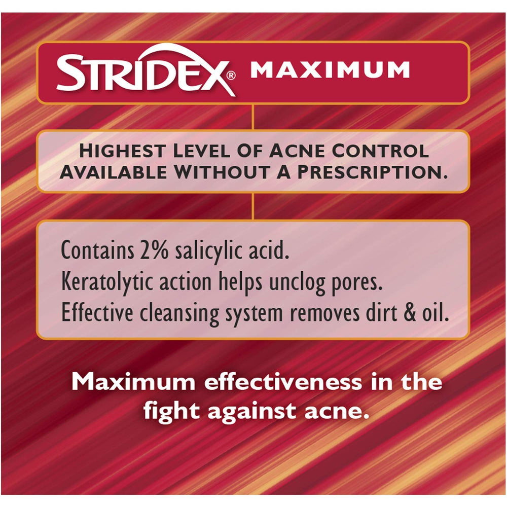 Stridex Strength pads for daily cleansing routines in morning or evening skincare.