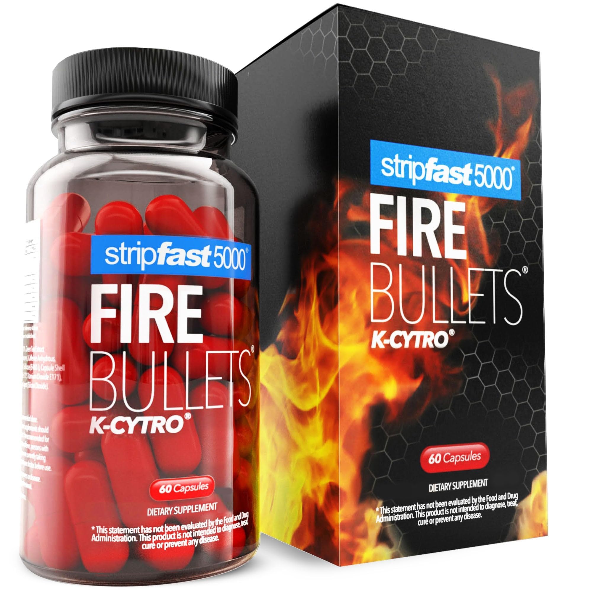 Stripfast5000 Fire Bullets bottle for on-the-go energy during workouts.