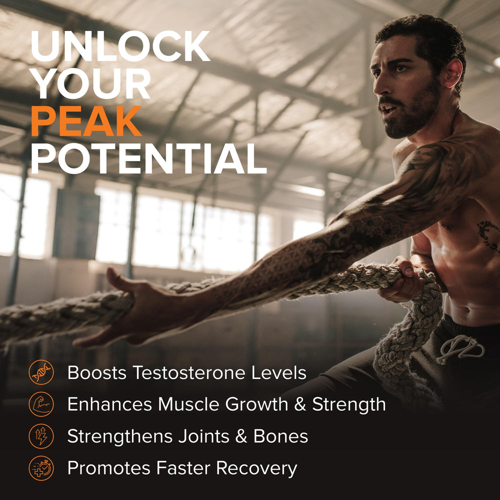 STRIVLABS Peak Potential label close-up with dosage details and clean-label formula.