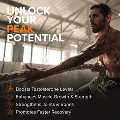 STRIVLABS Peak Potential label close-up with dosage details and clean-label formula.