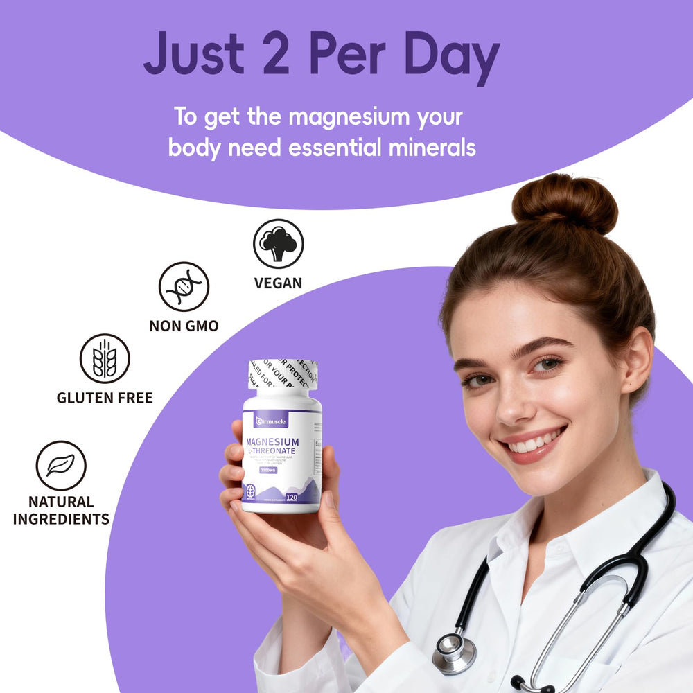 Strmuscle magnesium L-threonate capsules beside notebook for mental clarity
