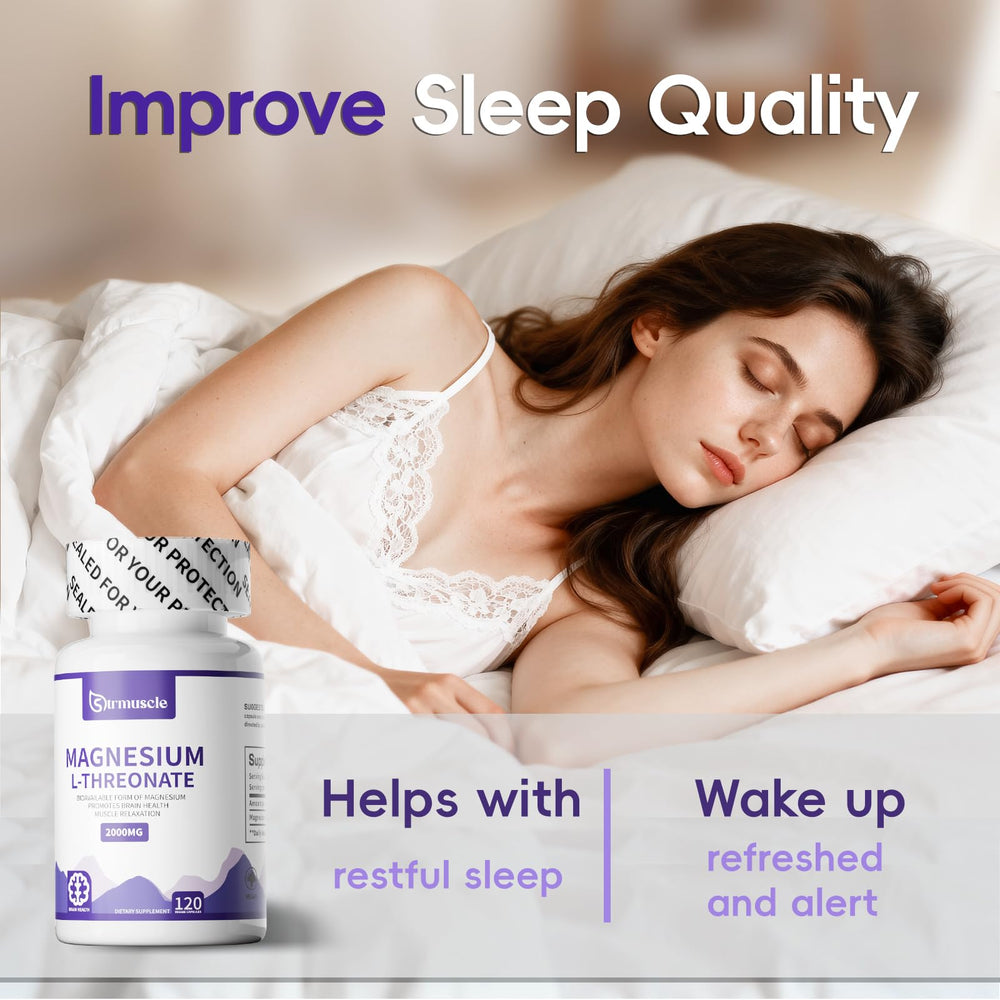 Strmuscle magnesium L-threonate capsules close-up highlights easy-to-swallow design