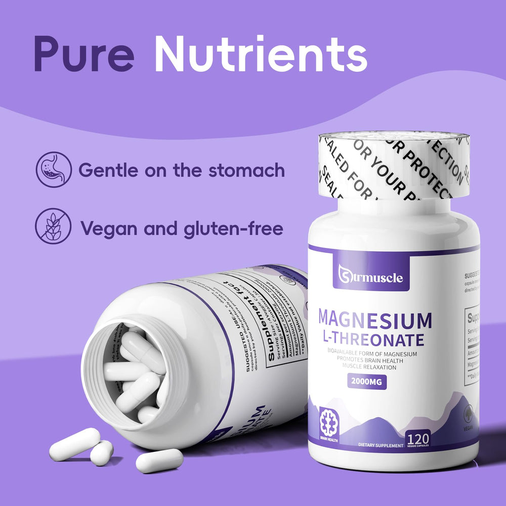 Strmuscle sleep formula label emphasizing 2000 mg dose for nightly support