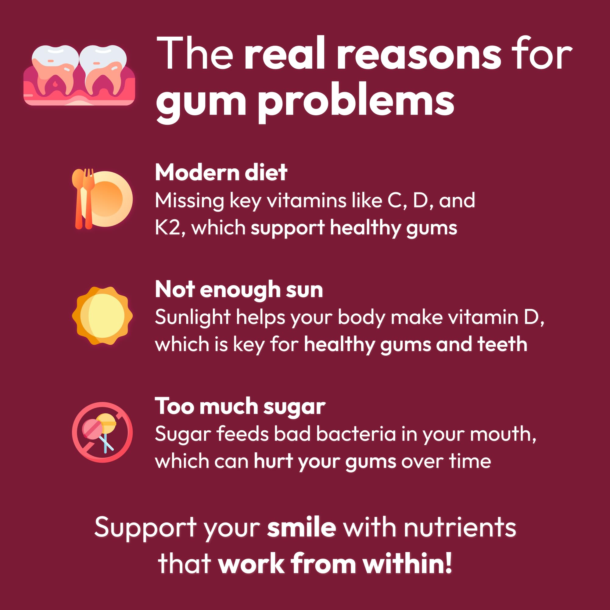 Strong Jaw Gum Restore bottle with glass of water for easy daily intake