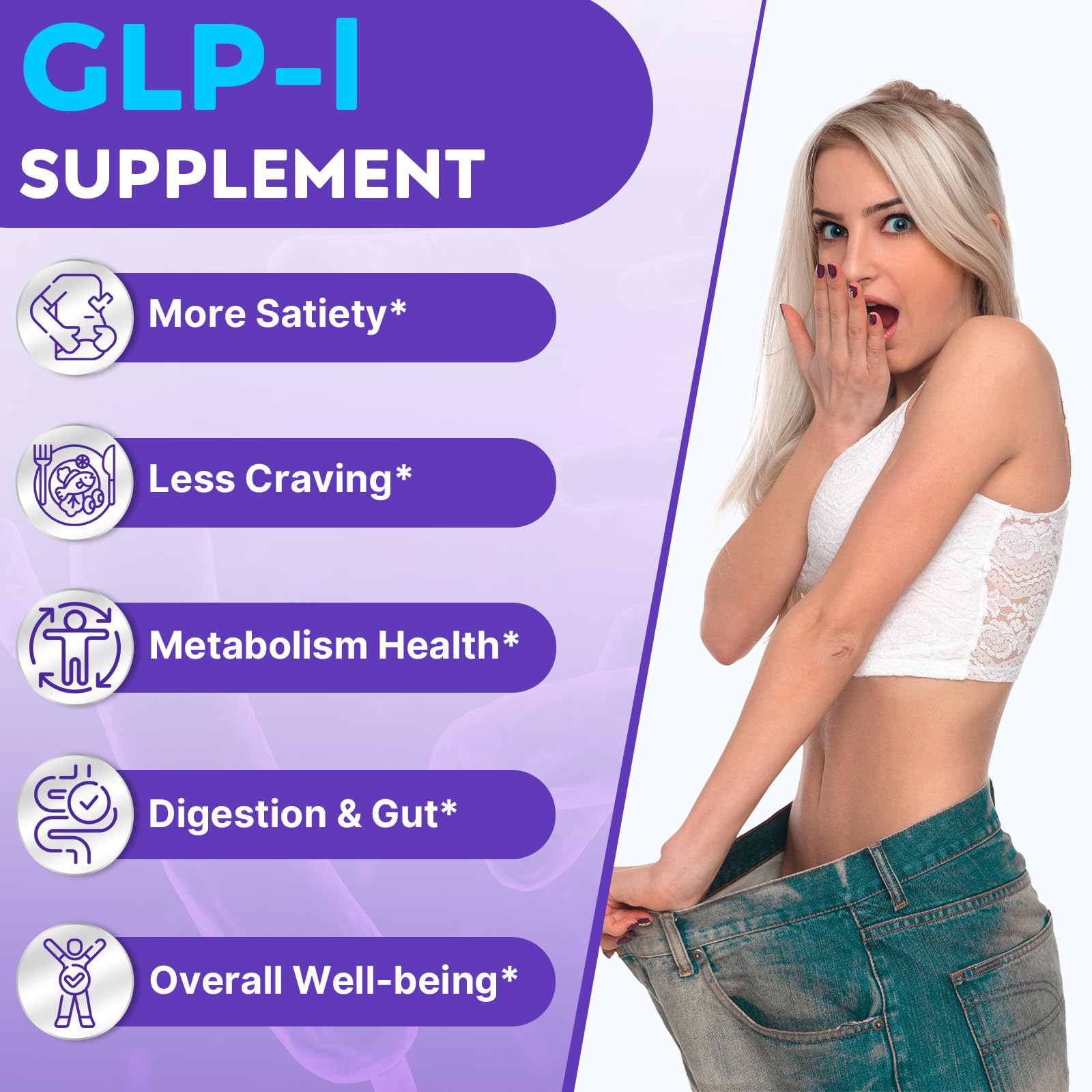 Strongueur GLP-l capsules pack ready for daily use supporting digestion and metabolism.