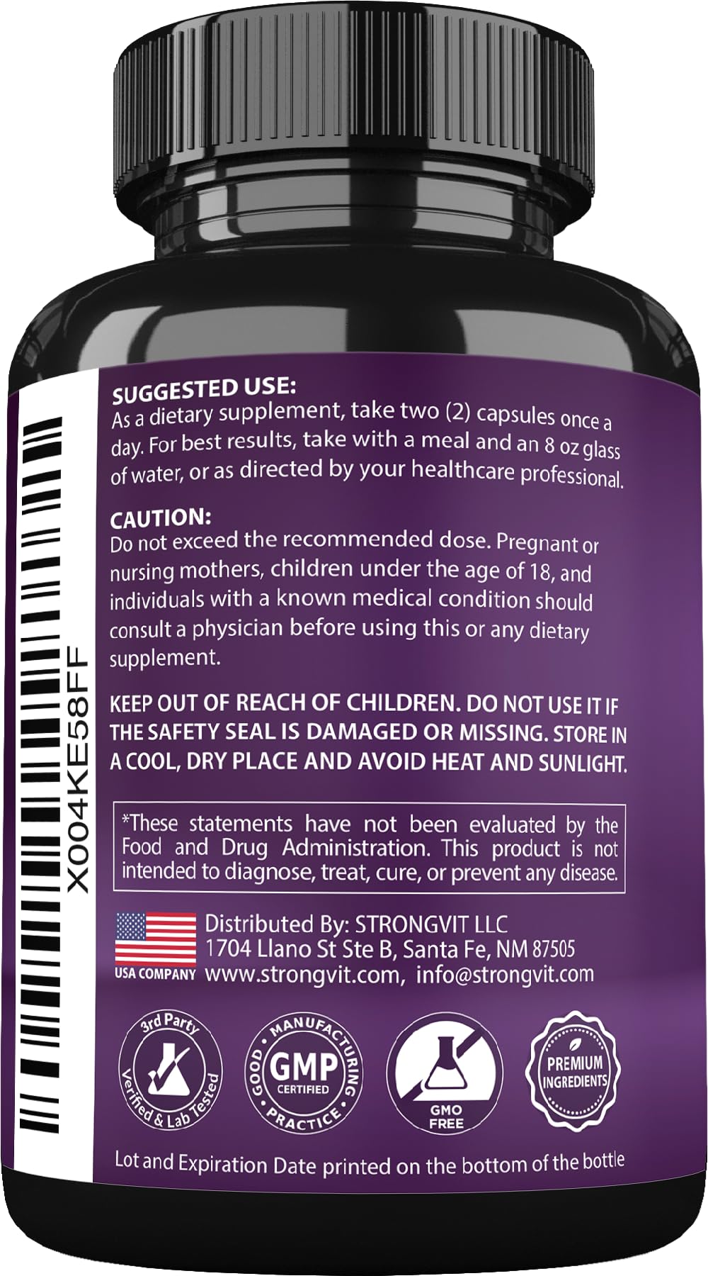 StrongVit 60-day supply bottle with two capsules daily
