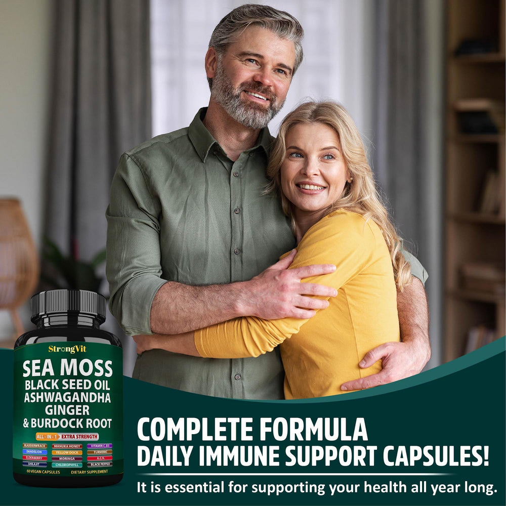 StrongVit ashwagandha ginger capsules ready for daily routine