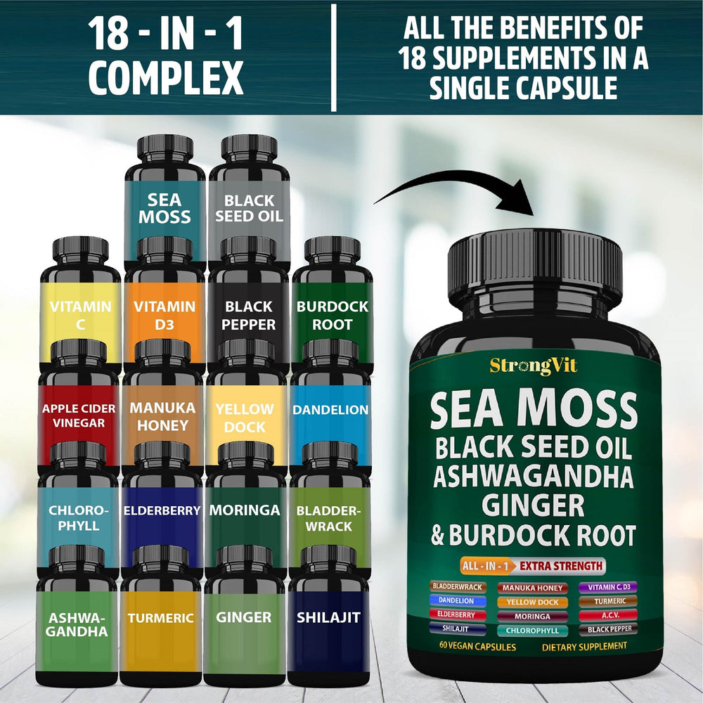 StrongVit bladderwrack seaweed image suggesting mineral-rich blend