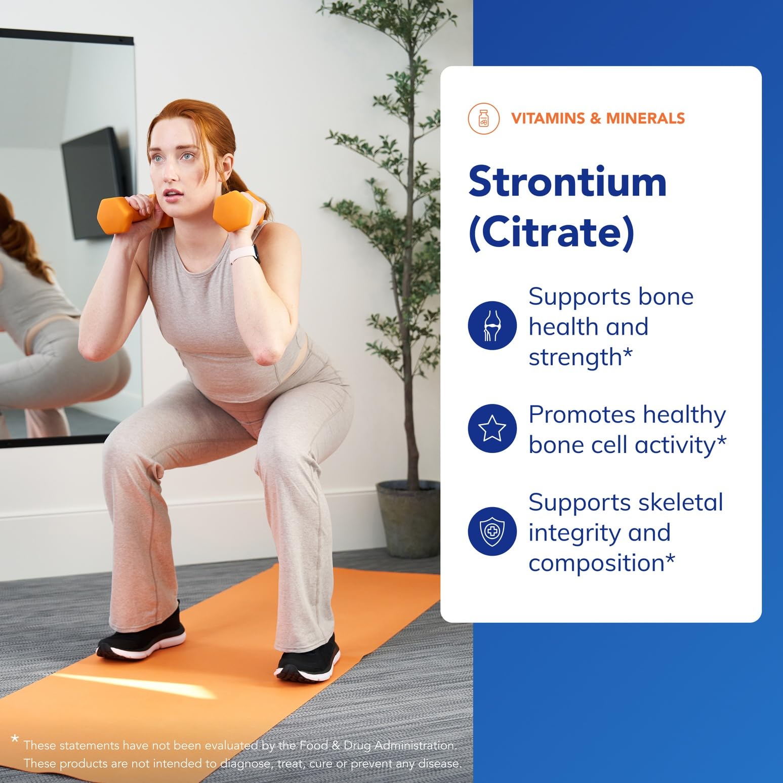 Strontium citrate bottle pour view for easy daily dosing.