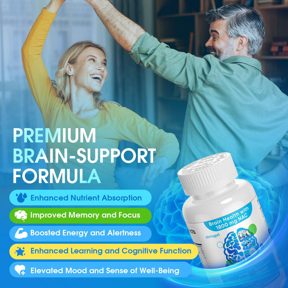 Strrugel NAC Rhodiola and L-Theanine for calm focus during tasks.