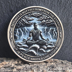 Strugglejewelry AA medallion recovery coin with serene design for motivation.