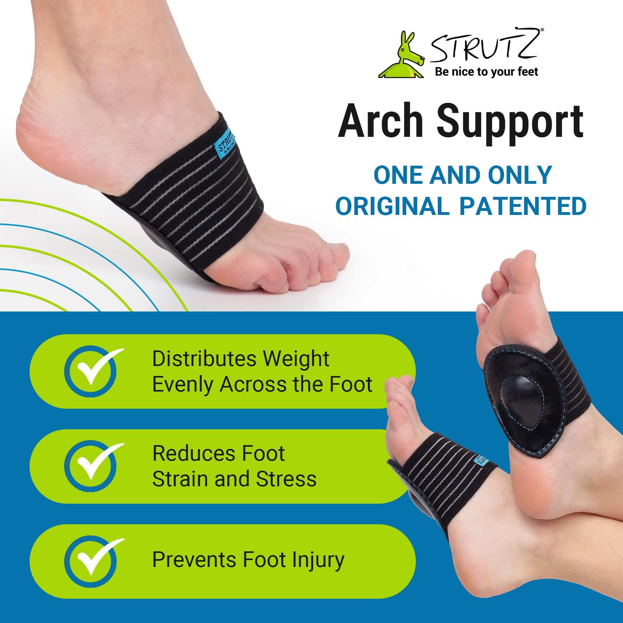 Strutz Sole Angel ball-of-foot pad helps relieve pressure with every step.