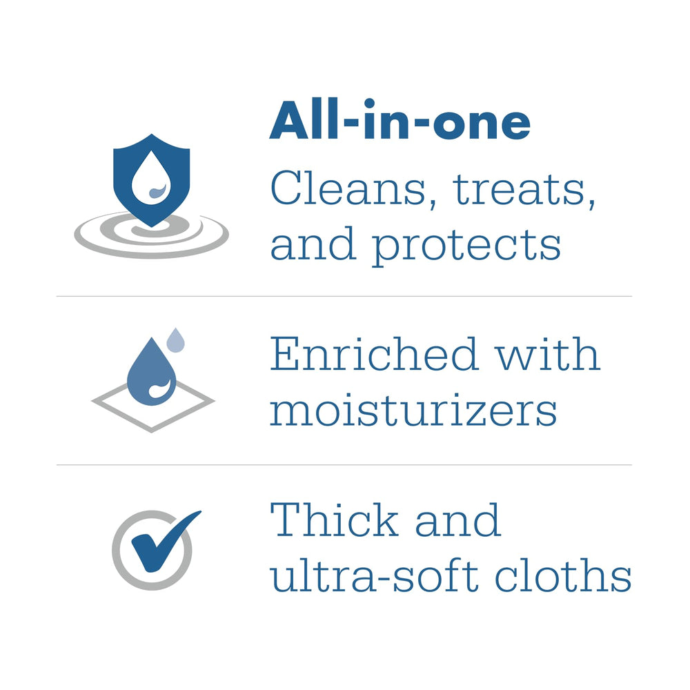 Stryker Sage Comfort Shield cloth being used for routine cleansing and protection.