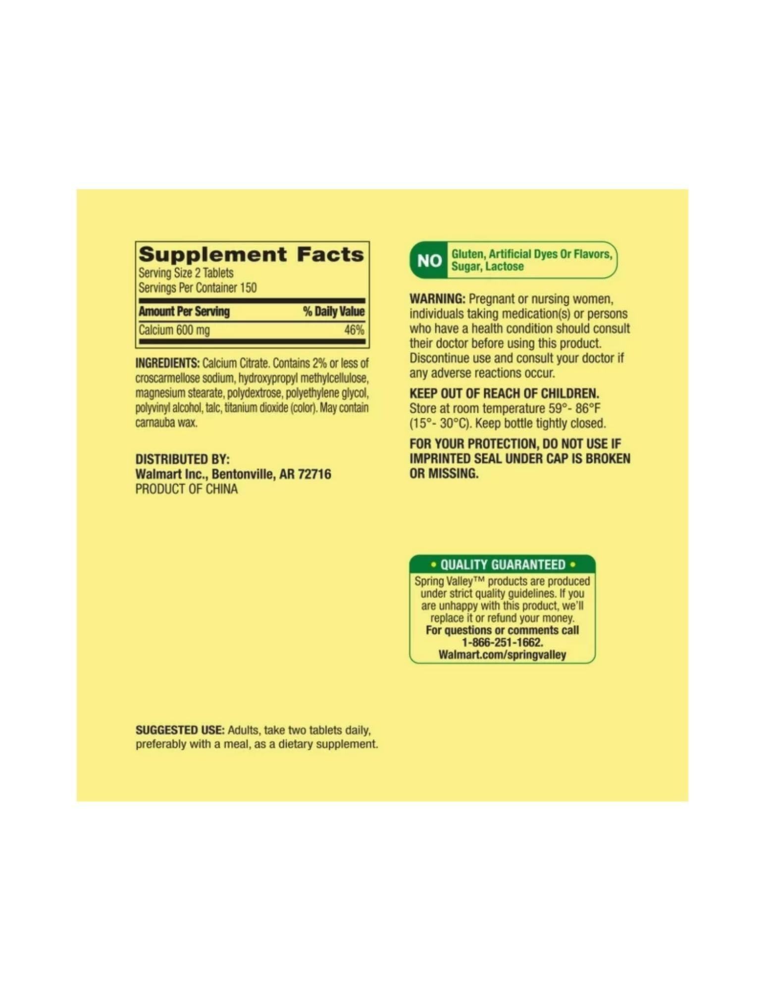 STS Home calcium citrate bottle on white background