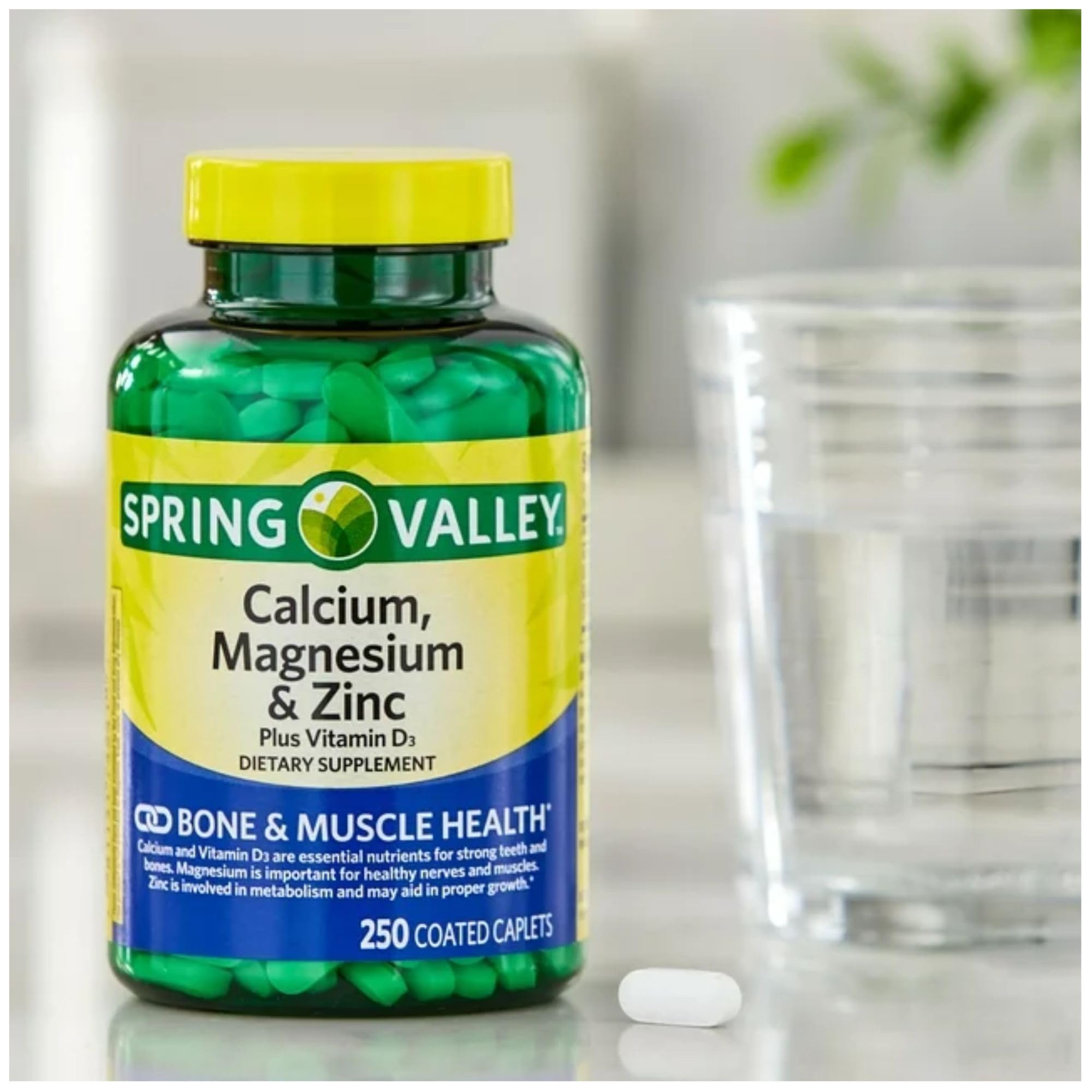 STS Home calcium magnesium zinc daily wellness scene in a modern kitchen.