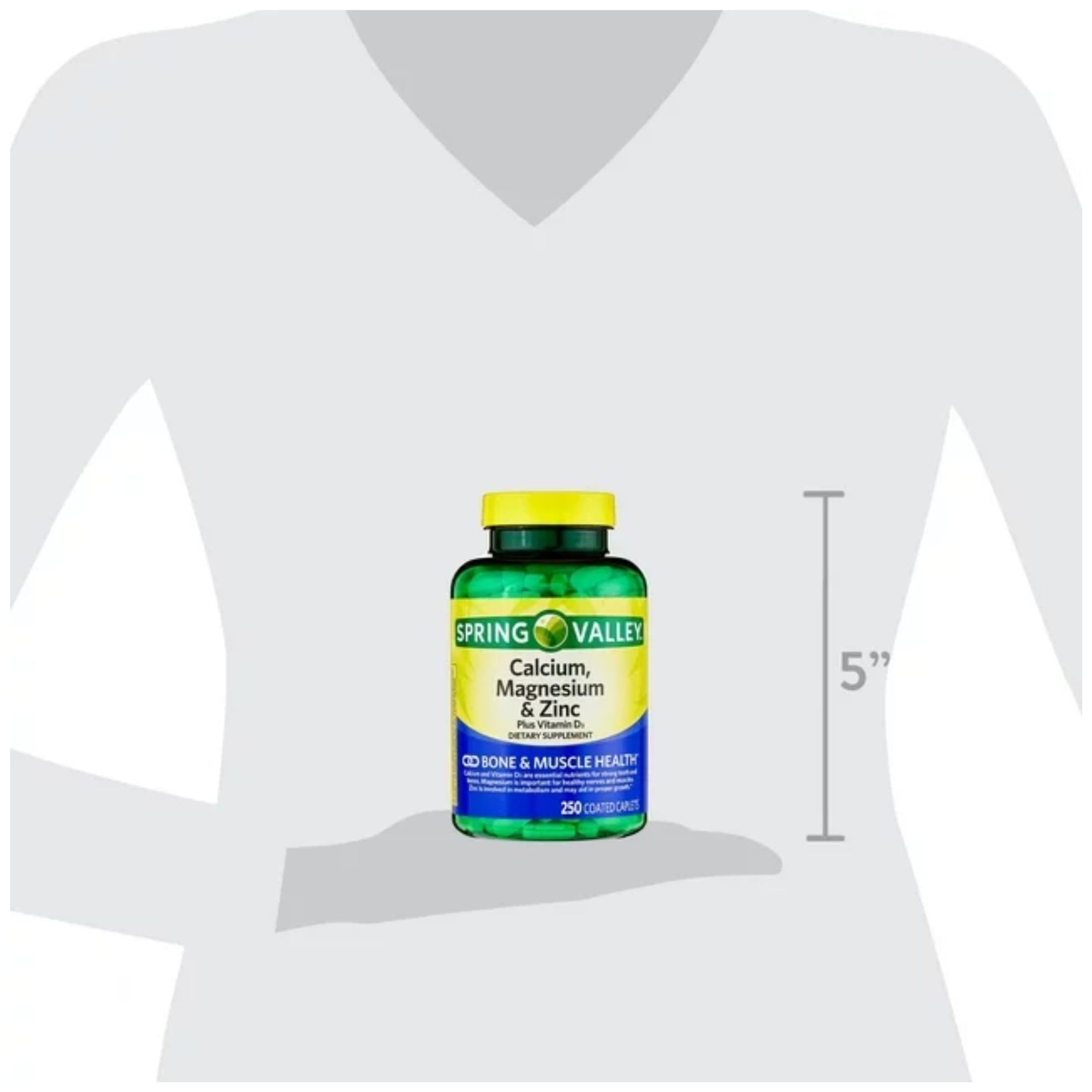 STS Home packaging side view of the calcium magnesium zinc bottle.
