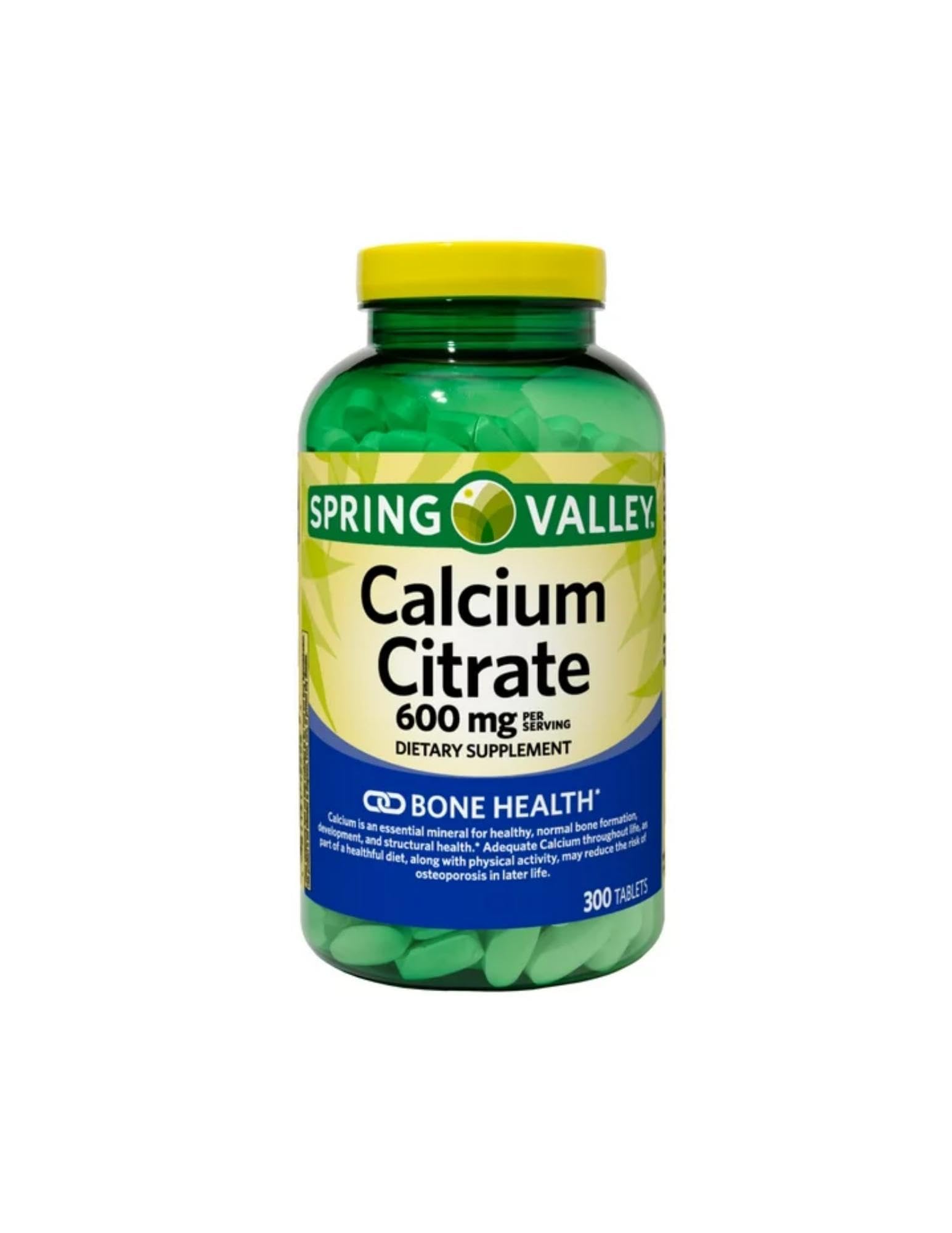 STS Home Spring Valley calcium citrate 600 mg tablets close-up texture