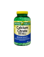 STS Home Spring Valley calcium citrate 600 mg tablets close-up texture
