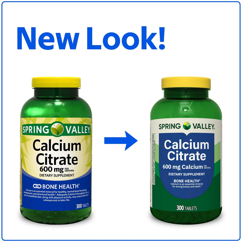 STS Home Spring Valley calcium citrate tablets front view