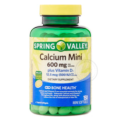 Closeup of easy-to-swallow mini softgels from STS Home