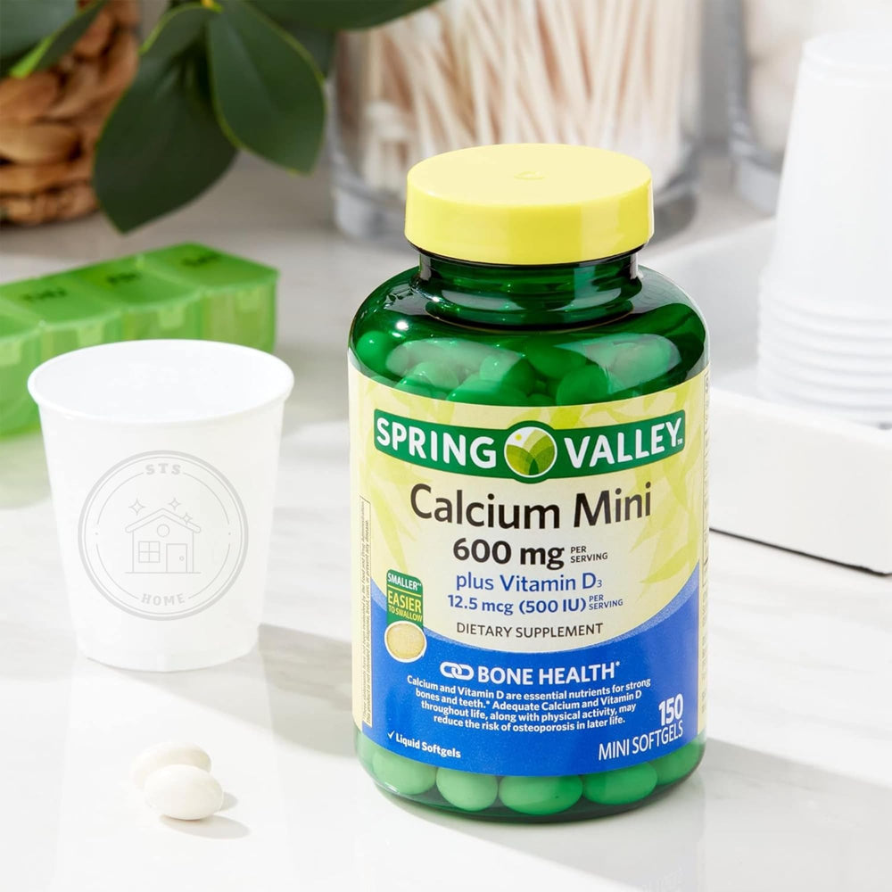 Gluten-free symbol and clear labeling on STS Spring Valley bottle