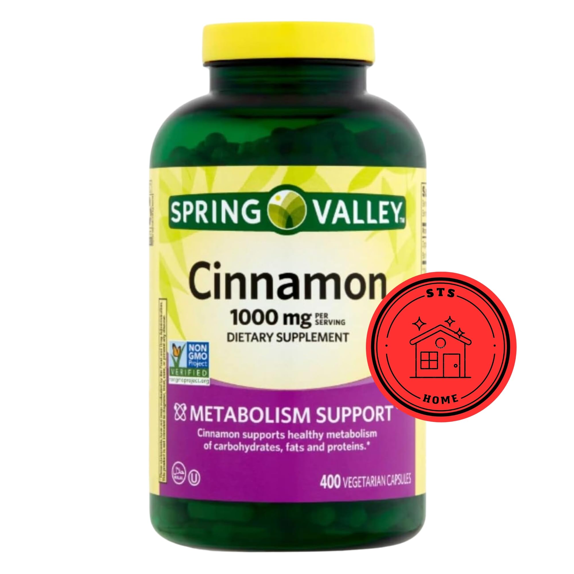 STS Home Spring Valley Cinnamon 1000 mg bottle front for daily dietary support.