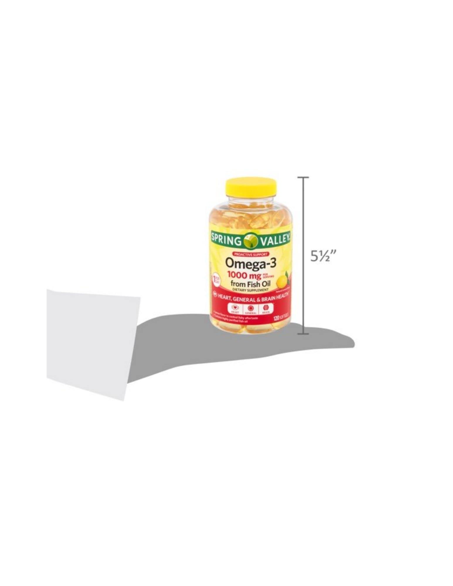 STS Home Spring Valley Omega-3 bottle back label with blend details and usage notes.