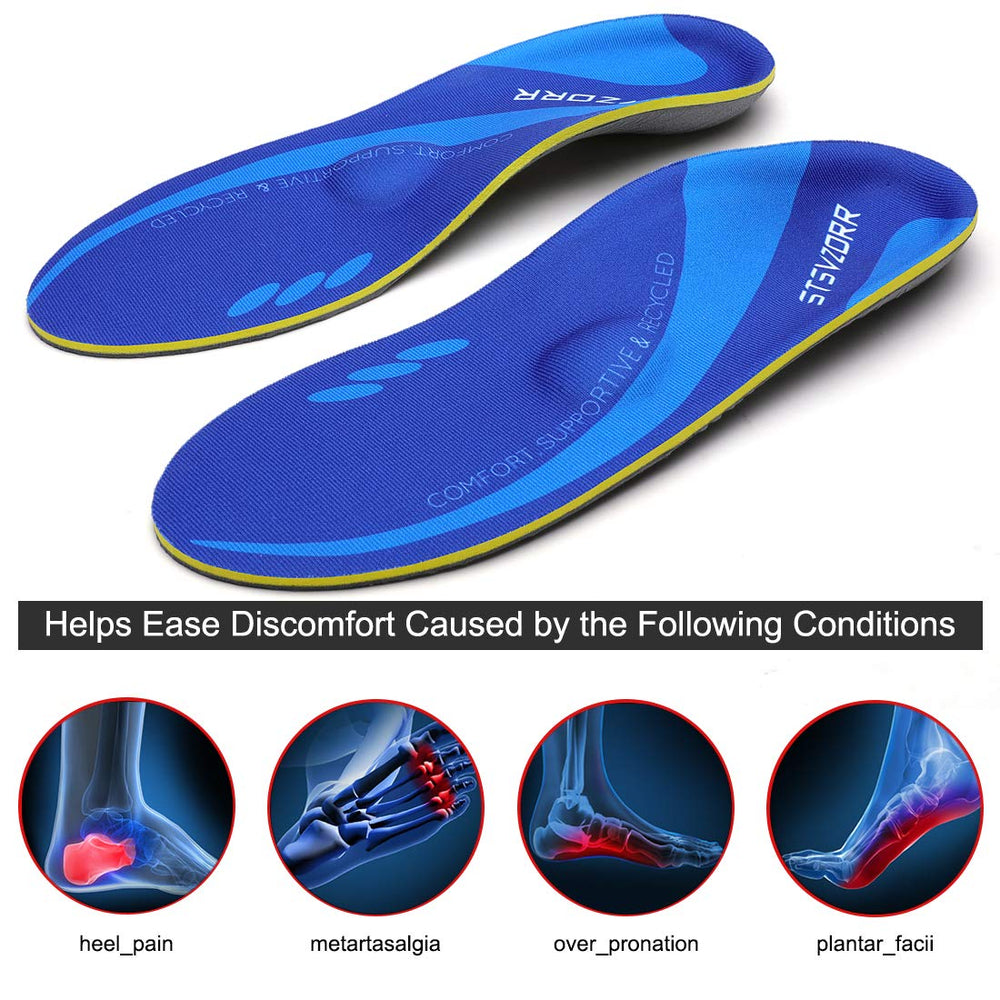 STSVZORR heel-support-cup insole cushions impact during walking