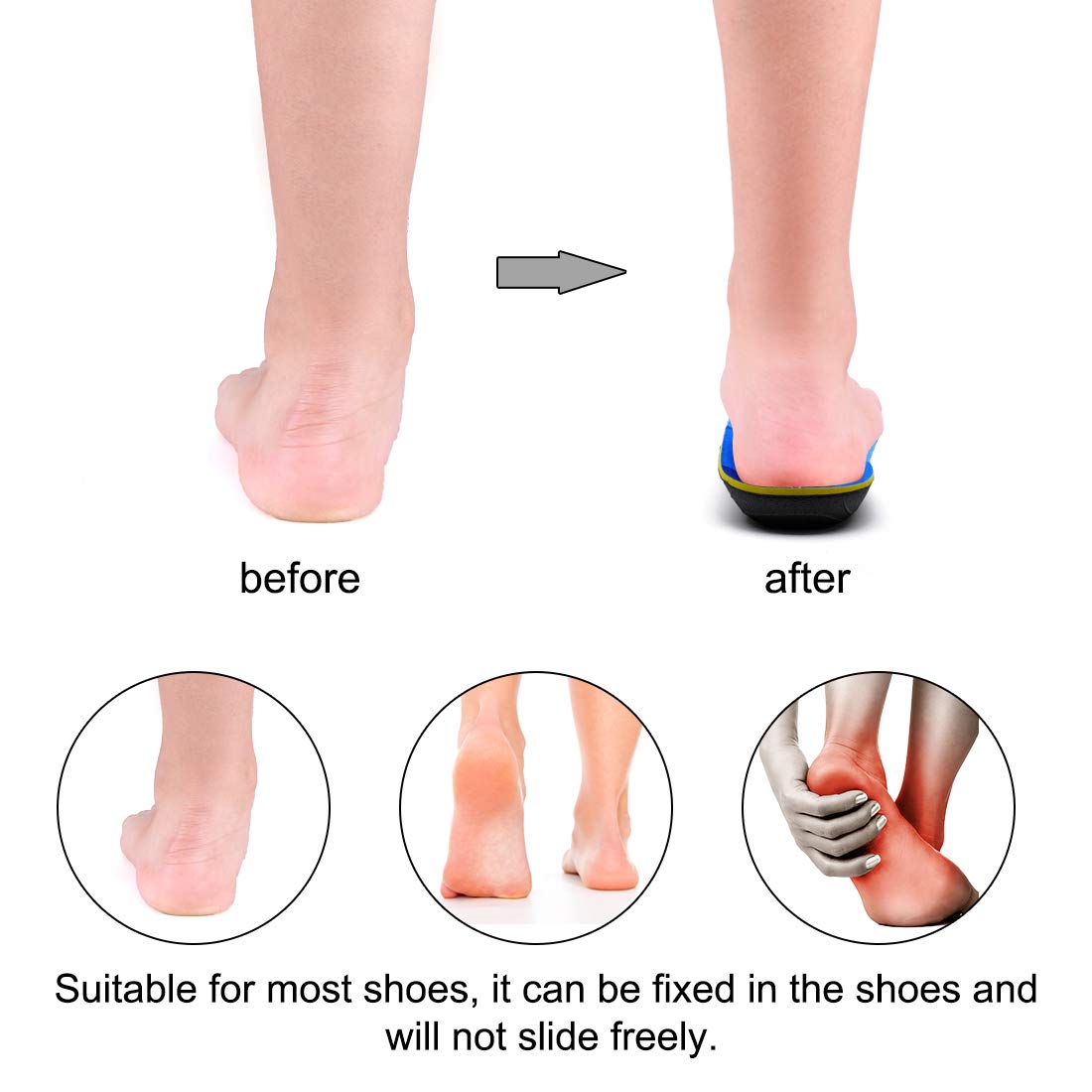 STSVZORR insole fit in shoes suits casual, sport, and work footwear
