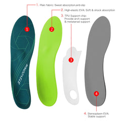 STSVZORR multi-layer cushion enhances all-day walking comfort.