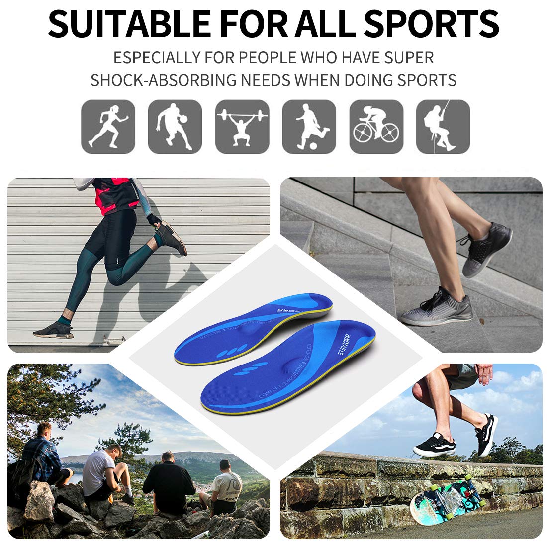 STSVZORR phalanx cushion provides gentle massage-like relief while you move.