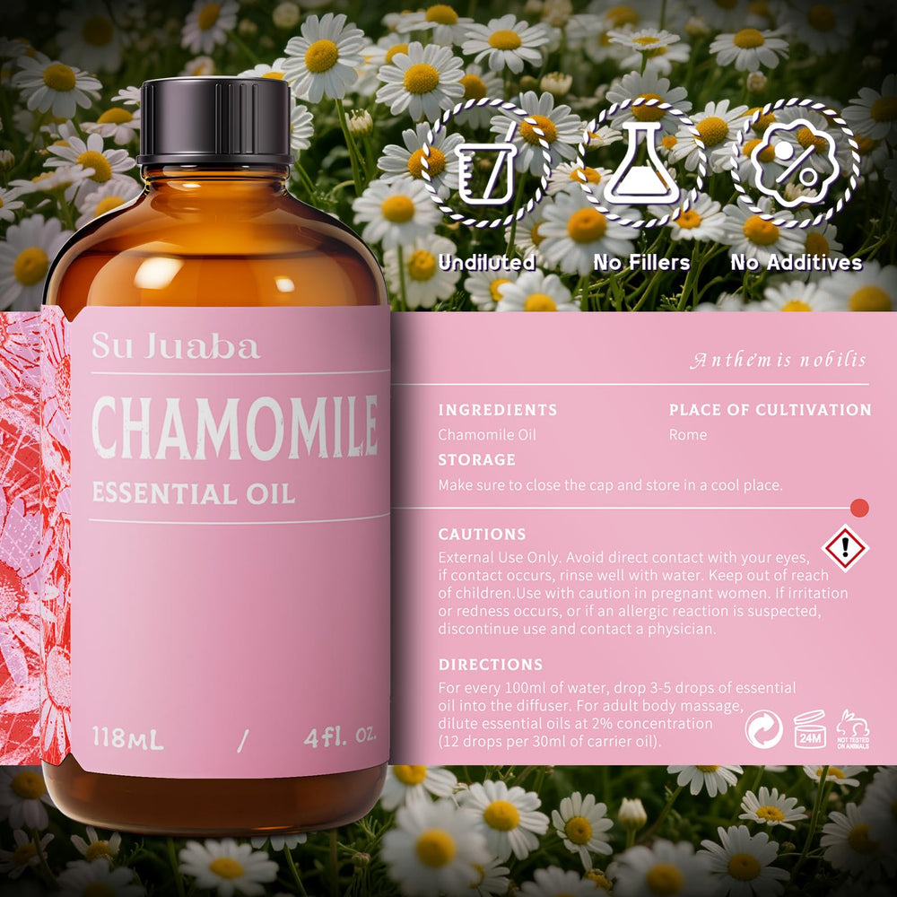 SU JUABA Chamomile skin care use promotes gentle dilution and versatile application