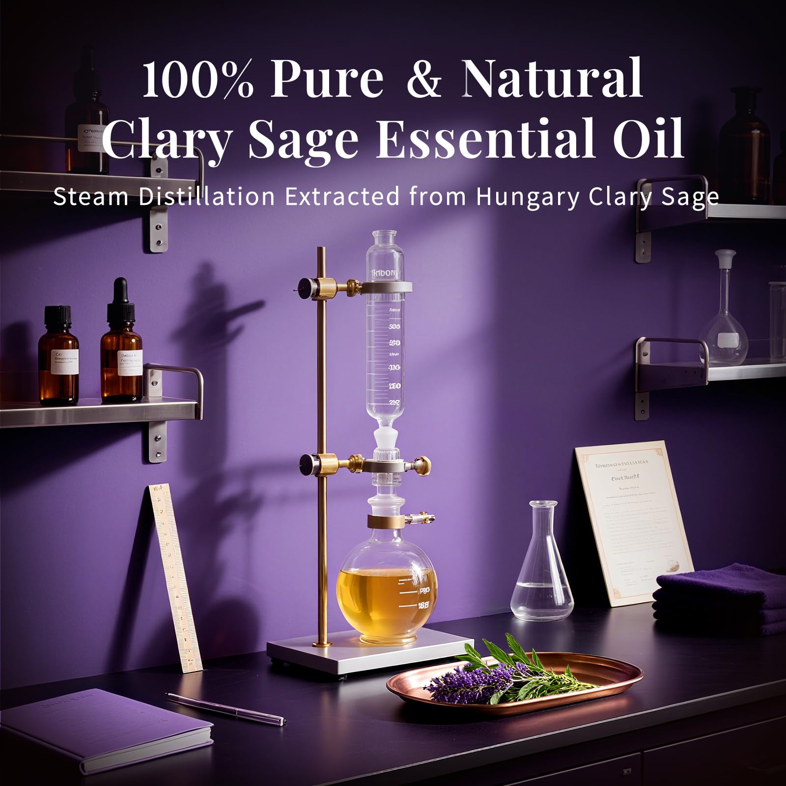 Massage-ready SU JUABA Clary Sage oil blended with carrier oil