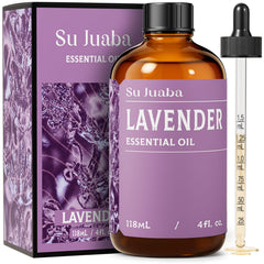SU JUABA lavender oil in amber bottle for pure aromatherapy use