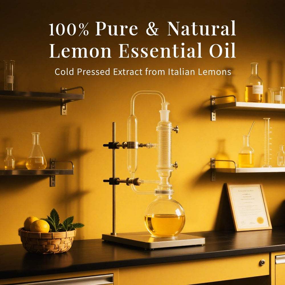 SU JUABA Lemon Essential Oil citrus aroma boosts mood.