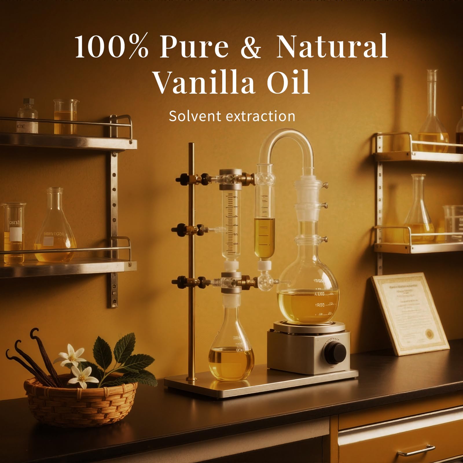 SU JUABA Vanilla Essential Oil in diffuser promoting relaxation and better sleep.