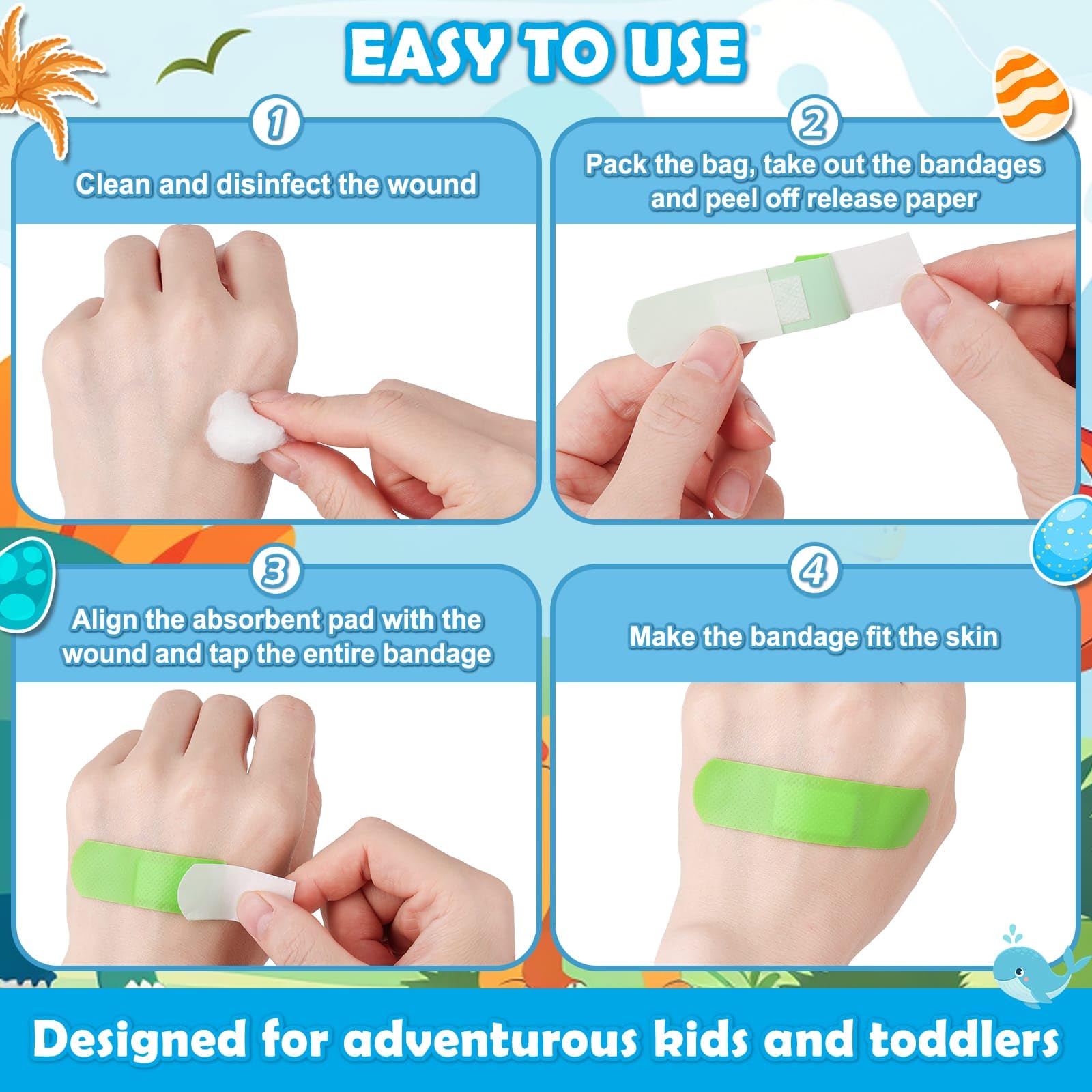 Sublaga airplanes bandages, gentle adhesion for active kids