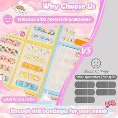 Banditas Sublaga con motivos divertidos para niñas y niños.