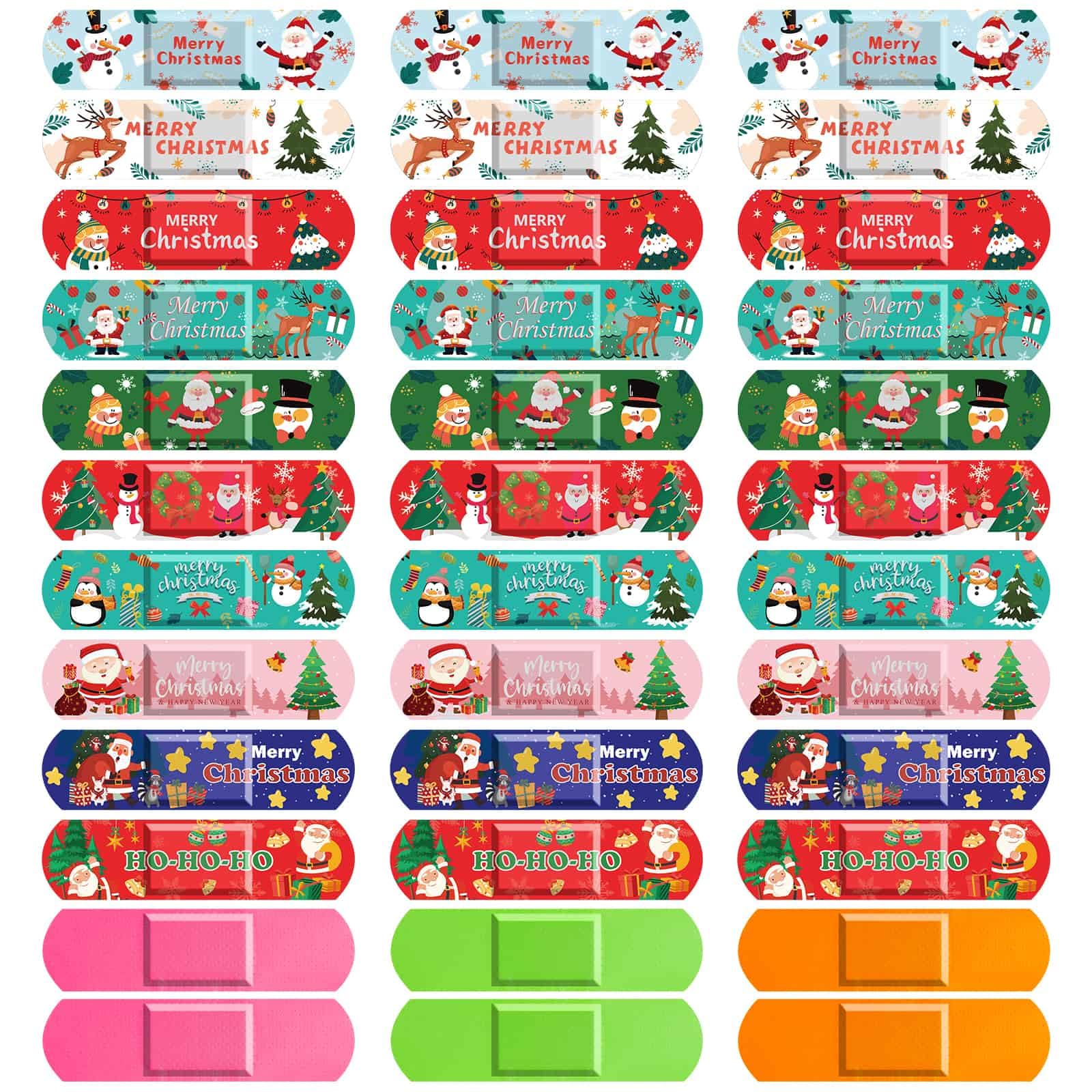 Sublaga Christmas bandages with Santa pattern, gentle protection for kids during playtime