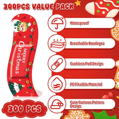 Sublaga Christmas bandages with snowman pattern for little scrapes after crafts
