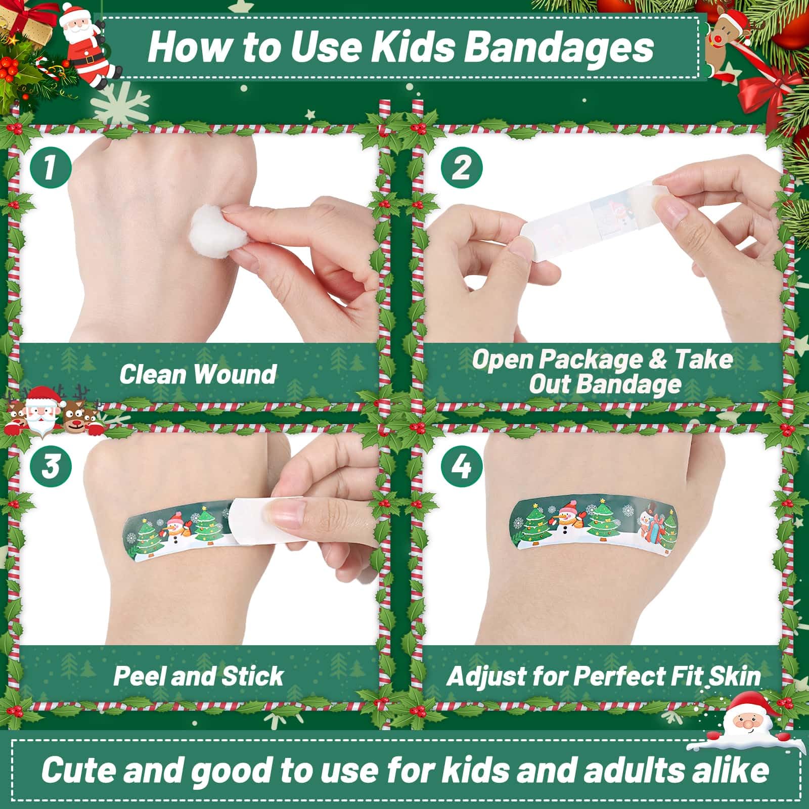 Sublaga stocking design bandages provide cheerful coverage for daily use.