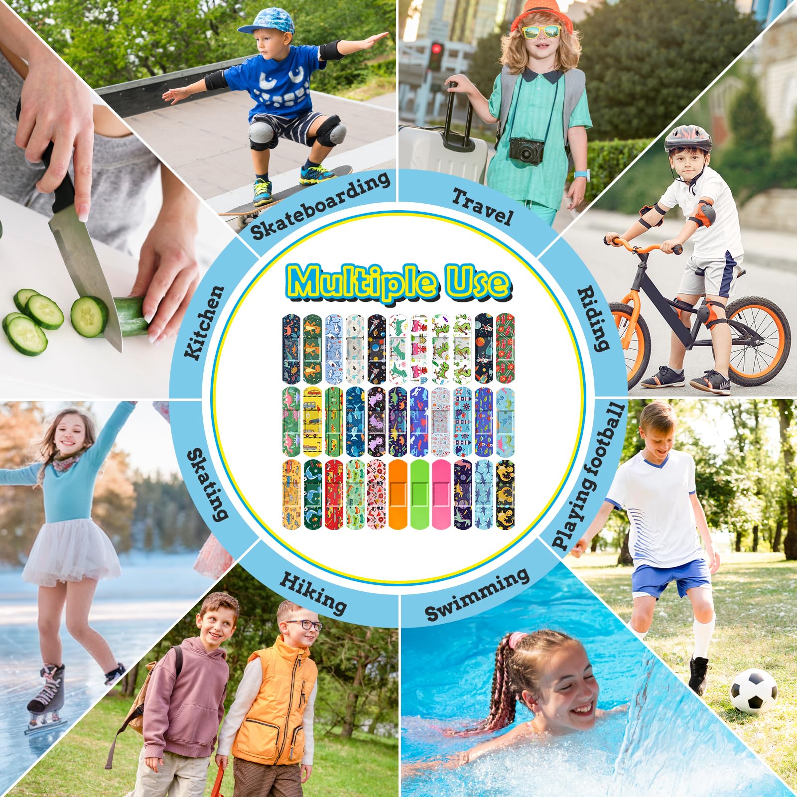 Sublaga marine animals pattern bandage with cheerful visuals for easy dressing
