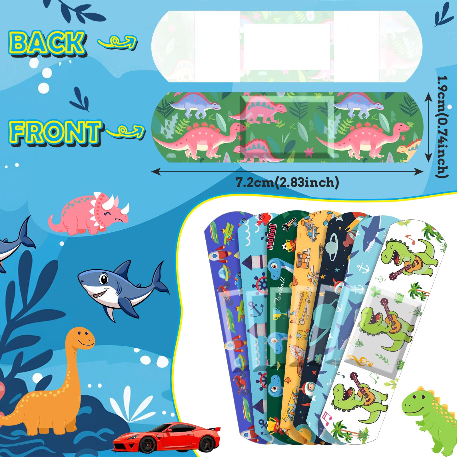 Sublaga transport vehicles pattern bandage encourages calm dressing