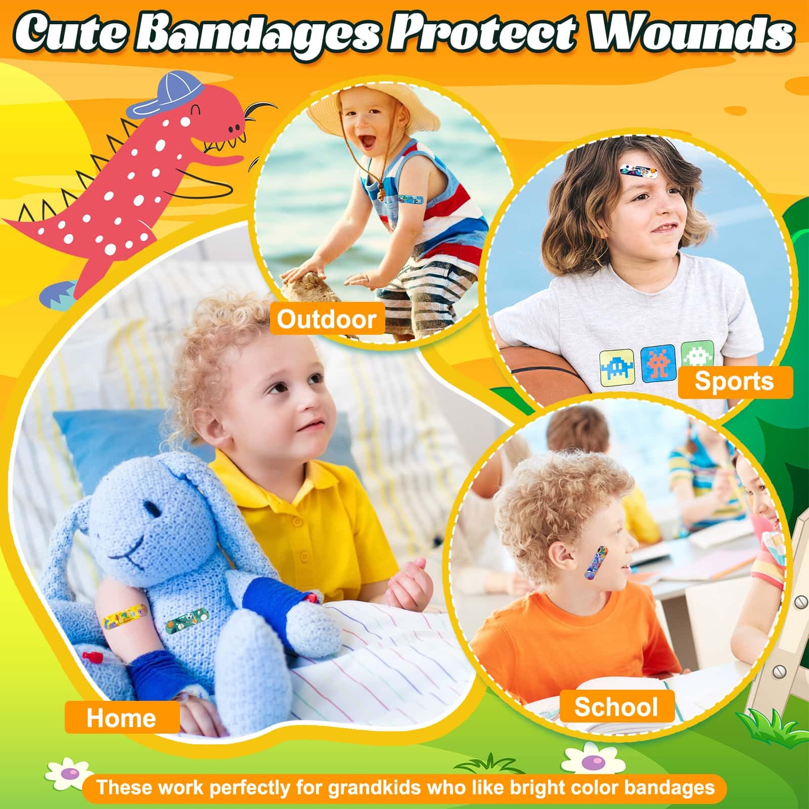 Sublaga travel-ready first aid kit with assorted cute patterns